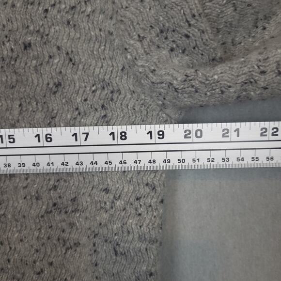 J. Crew Mercantile Women's Cardigan Large Grey Lambs Wool Peasant Lagenlook Boho - Picture 9 of 11